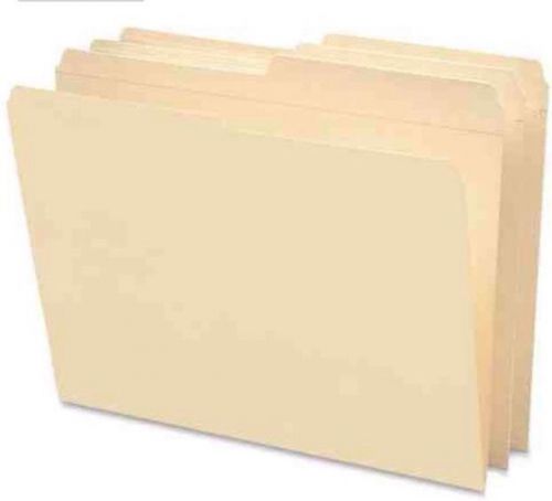 Quill Standard Manila File Folders; 2-Ply, 1/3-Cut Assorted, Legal-size 100/box