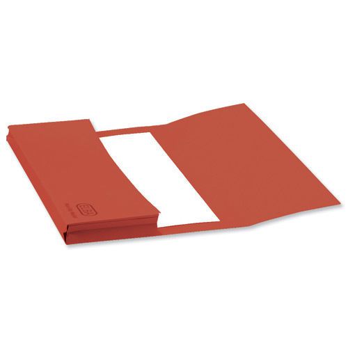 50 X Document Wallet Half Flap 310gsm Capacity 30mm A4 Red filing office R2