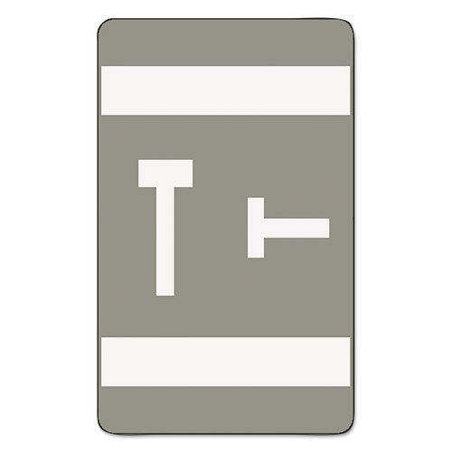 Alpha-z color-coded second letter labels, letter t, gray, 100/pack for sale