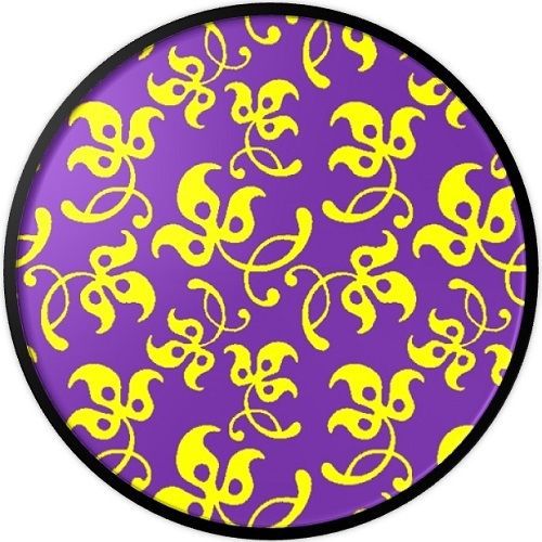 30 Custom Purple Art Circle Personalized Address Labels