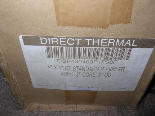 4500 4 x 4 direct thermal labels - 3 rolls open case, plus extras