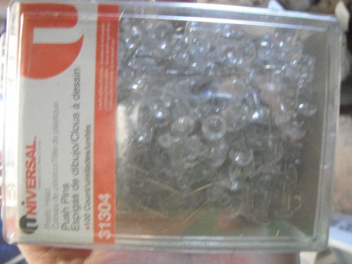 Universal Clear  Plastic 3/8&#034; Push Pins , Thumb Tacs buy 1 get 1 free