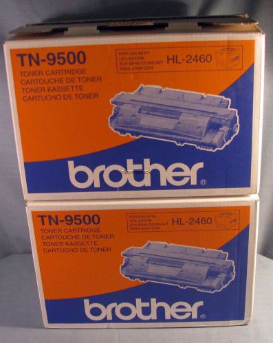 Lot of 2 genuine brother tn-9500 toner cartridges new hl-2640 free shipping for sale