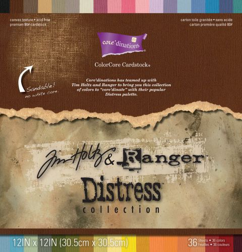 Darice Core-dinations Distress Cardstock By Tim Holtz 12-in x 12-in 36/Pk