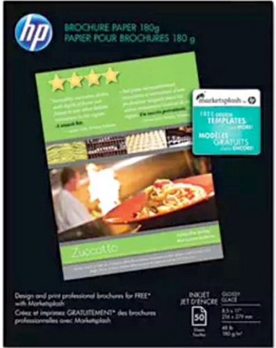 HP C6817a Glossy Brochure Paper.8.5x11&#034; 48lb. 180g. 50 Sheets