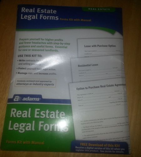Adams® Real Estate Legal Forms Kit (PK418):New/Sealed Package