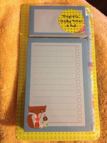 PAPERCHASE FOXY FRIENDS MAGNETIC LIST PAD STICKY NOTES PAPER STATIONERY FOX