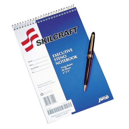 Skilcraft gregg ruled stenographer notebook - 80 sheet - gregg (nsn2237939) for sale