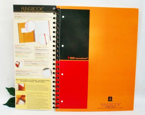 Filing Book 001 International Hardback Feint Ruled Twin Wiro Bound + Dividers x1