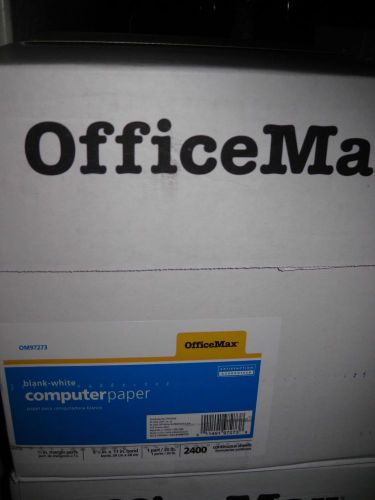 OfficeMax Continuous Computer Form Paper  32 POUNDS NEW IN BOX 2400 ONE BOX
