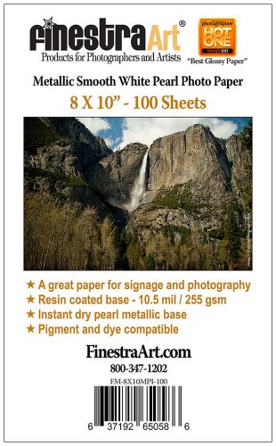 8&#034; x 10&#034; FINESTRAART.COM Metallic Pearl Photo Paper  100 sheets