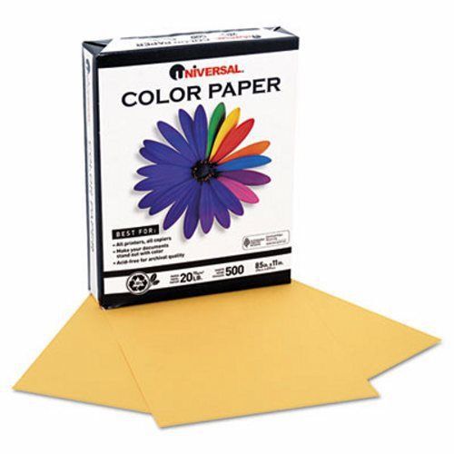 Universal Colored Paper, 20lb, 8-1/2 x 11, Goldenrod, 500 Sheets/Ream (UNV11205)