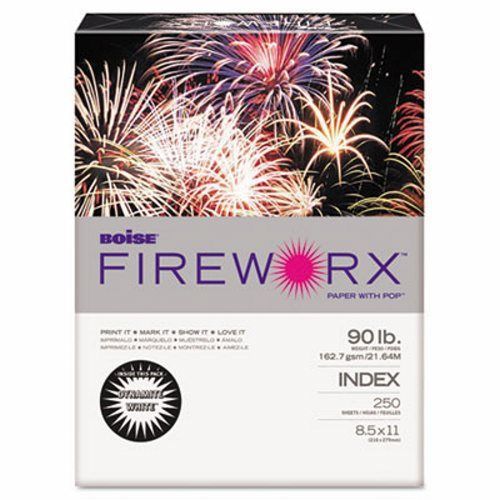 Boise FIREWORX paper, 90 lbs., 8-1/2 x 11, White, 250 Sheets (CAS235249)