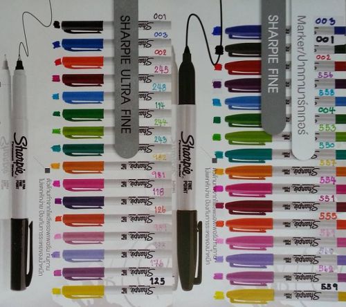 16 color sharpie genuine permanent marker pen - fine point+gold color as gift for sale