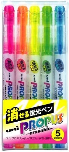 Uni-ball Propus Erasable Highlighter Marker Pen 5 Colors