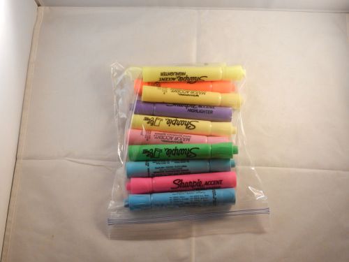 11 - ASSORTED SHARPIE ACCENT MARKERS COLORS -  GREAT FOR SCHOOL / WORK