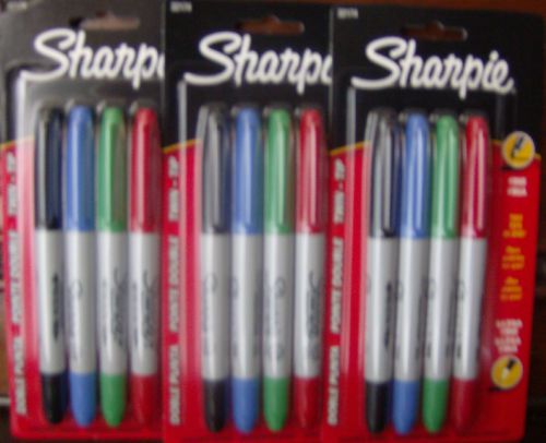 3 Pack 4 Sharipe Twin Tip Markers Fine/Ultra Fine Color
