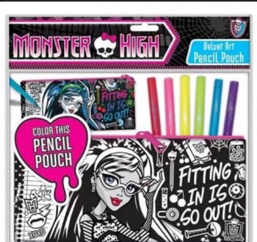 Monster High Color This Pencil Pouch W/ 6 Markers