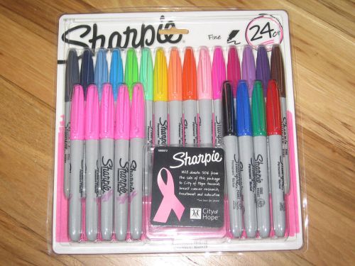 NEW Sharpie City of Hope Color Fine Point Permanent Markers 24-pk Pink
