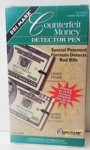 1 box of 12 Dri Mark Counterfeit Money Detector Pens Item # 351R New