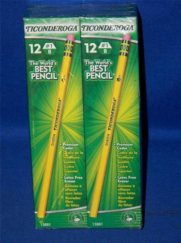 NEW SEALED Dixon Ticonderoga Pencils No. 2 HB Premium Wood - PACK OF 72 PENCILS