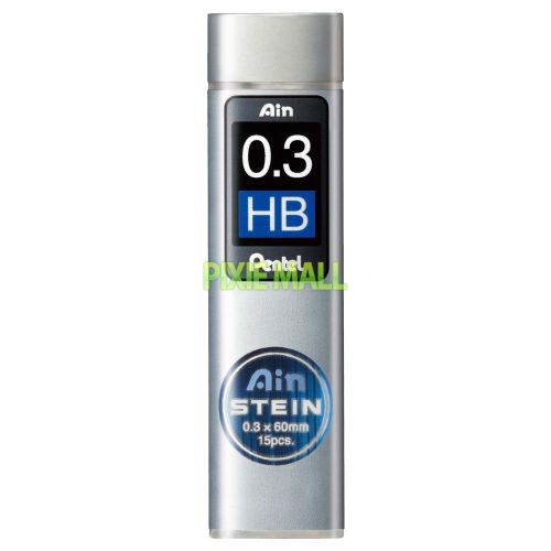 Pentel ain stein black refill leads for mechanical pencil 0.3 mm - hb for sale