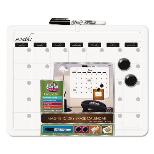 Magnetic Dry Erase Calendar Board, 11&#034; x 14&#034;