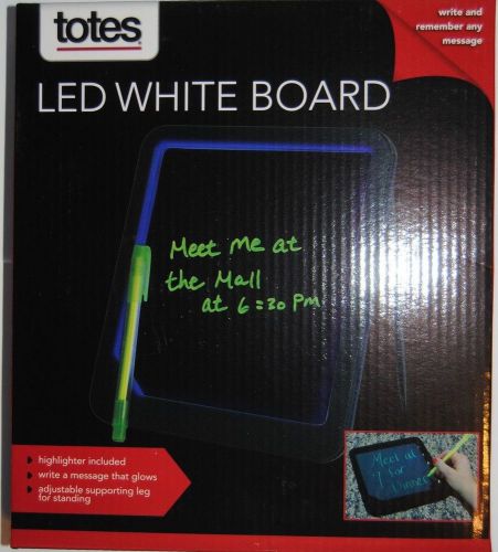 New Totes Isotoner LED White Board with Highlighter - Write A Message that Glows