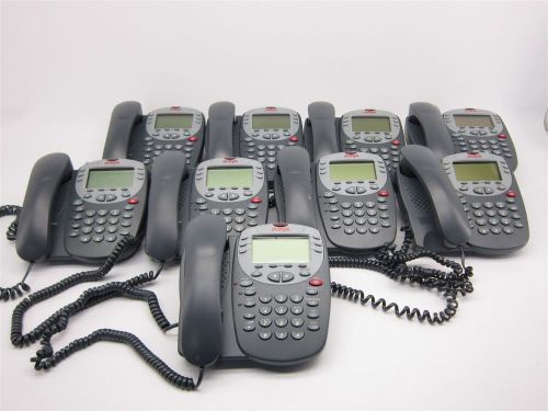 Lot of 9 avaya 2410 office phones (no power cords) for sale