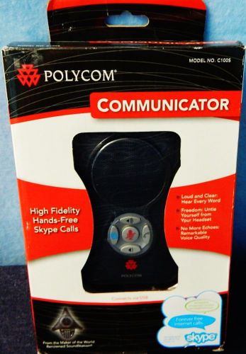 Polycom Communicator C100S Black USB Speakerphone (For Skype) BRAND NEW IN BOX