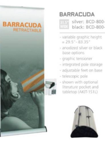 Retractable roll up banner stand barracuda for sale