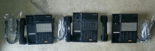 Lot of 3 panasonic kx-t7220 black kx-t7220b  digital conference corded spk phone for sale