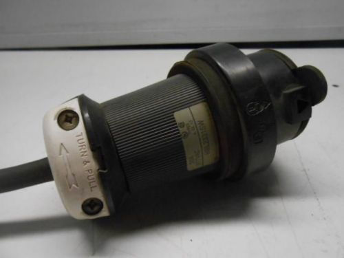 Used hubbell hbl3331sw water tight twist lock plug   -18k6 for sale