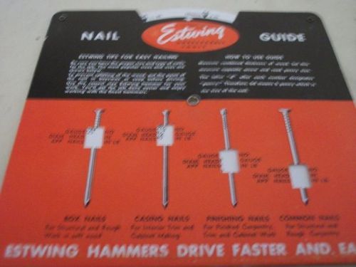 VINTAGE ESTWING NAIL AND HAMMER GUIDE