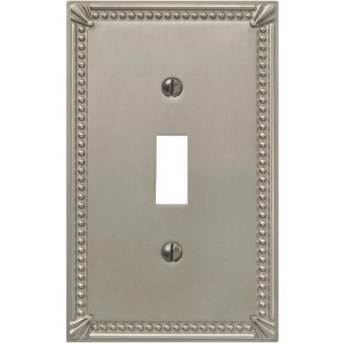 Imperial Bead Brushed Nickel Switch Wall Plate-BN 1-TOGGLE WALLPLATE