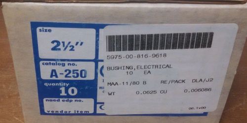 NOS Box of 10 OZ/Gedney A250 2.5” Electrical Conduit Bushing                  as