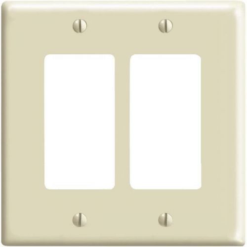 Leviton 80609I Plastic Mid-Way Decorator Wall Plate-IV 2-GFI WALL PLATE