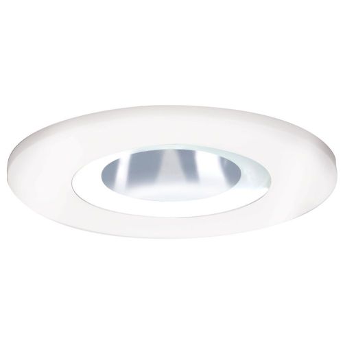 3 Degree Shower Light White Plastic Trim With Frosted Glass Lens 3008fg