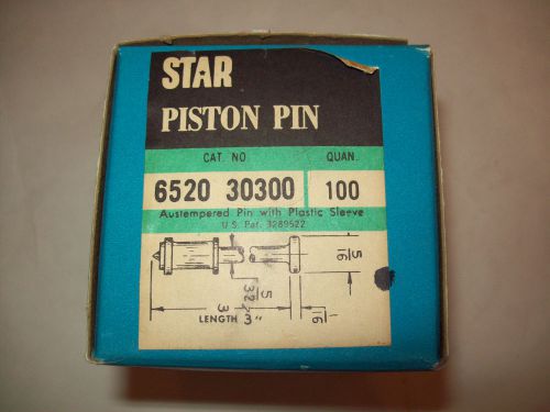 STAR Piston Pins 6520 Austempered Pin with Plastic Sleeve 3 inch x 5/15