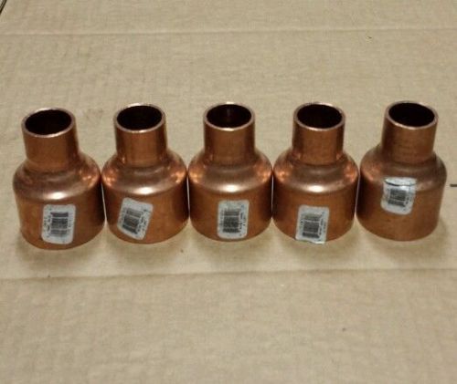 1-1/2&#034; x 3/4&#034; copper coupling reducer cxc sweat plumbing fitting - 5 pieces for sale