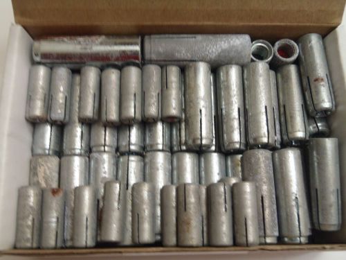 Threaded drop-in concrete anchors, 1/2&#034;, 3/8&#034; &amp; 1/4&#034; anchors lot - pk#014 for sale