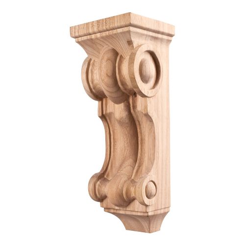 French Romanesque Corbel.  5&#034; x 5&#034; x 14&#034;.   Rubberwood.