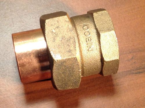 Nibco 1&#034; cast bronze copper union new c x fnpt for sale