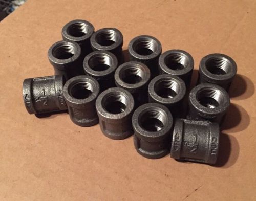 1/2&#034; Black Malleable Coupling 15 Pices Black Gas Pipe Fitting