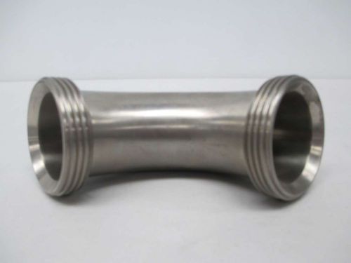 NEW STAINLESS SANITARY ELBOW 2IN THREAD D369044