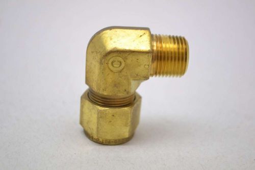 Swagelok brass 3/8in mnpt 1/2in tube 90 deg elbow fitting d431179 for sale