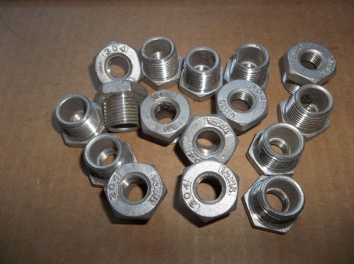 16 -Stainless steel bushing 1/2 X1/4 304 new