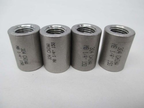 LOT 4 NEW MB MANUFACTURING 1/4 150 304 1/4IN NPT FEMALE COUPLING D344421