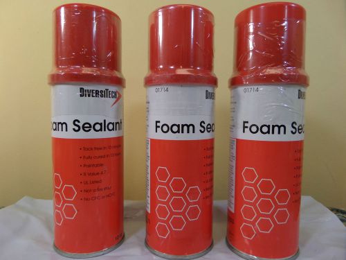 Diversitech 01714 Foam Sealant Lot Set of 3 - 12 oz. Cans Total 36 oz