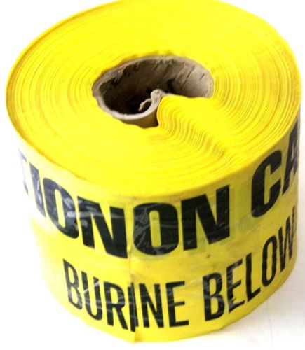 Yellow identoline underground warning tape - (caution buried fuel line below) for sale